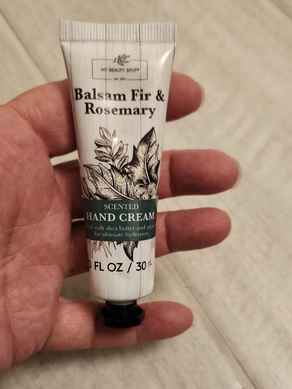 🌴My Beauty Spot Balsam Fir & Rosemary Scented Hand Cream - White/Green